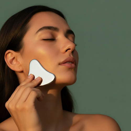 Stainless Steel Gua Sha Facial Tool — Freeze & Sculpt Cold Therapy Board